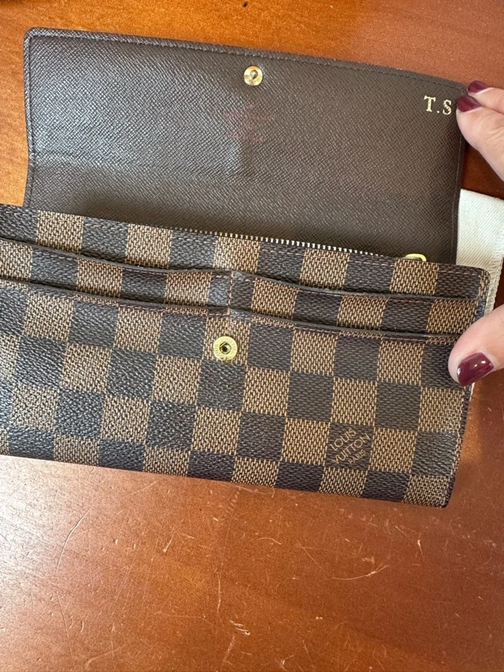 Louis Vuitton Damier Ebene Sarah Wallet